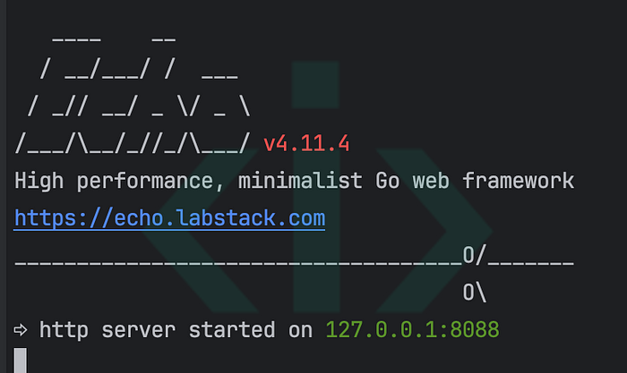 پیام اجرا شدن موفق سرور