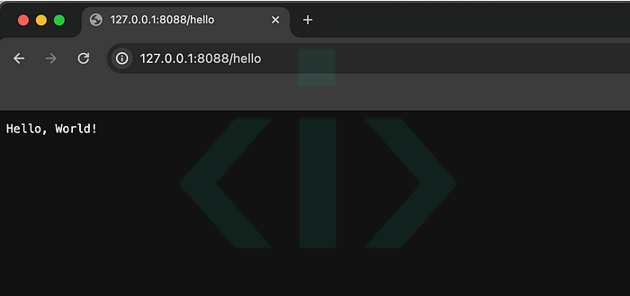 نمایش پاسخ "Hello, World!"